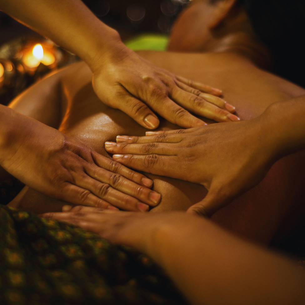 Erotic massage photo — orange massage